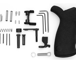 Ergonomic AR-15 Enhanced Lower Parts Kit Without Fire Control Group with Black Grip
