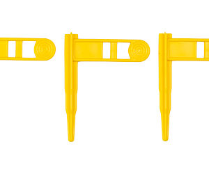 Ergonomic Safety Chamber Flag 3 Pack - Yellow