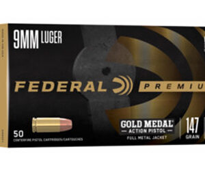 Federal Gold Medal Model 40 Smith & Wesson 180 Grain Full Metal Jacket - Box of 50 Rounds, Case of 500