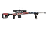 Howa Chassis 6.5 Creedmoor 24-Inch Heavy Threaded Barrel Rifle with Red, White, and Blue Finish