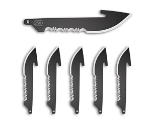 Outdoor Edge Drop-Point 2.5-Inch Serrated Blade 6-Pack