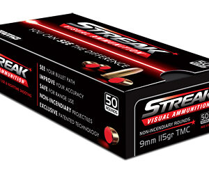 Streak 9mm 115 Grain Total Metal Coating (TMC) Box of 50 Rounds/Case of 1000 Rounds