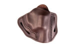 Universal Mount Leather Outside Waistband J-Frame Holster Right Hand Brown