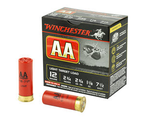 Winchester AA Target 12 Gauge 2.75 Inch #7.5 Shot 25 Rounds Box