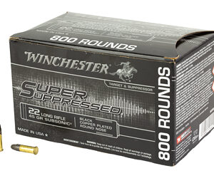 Winchester Super Suppressed 22LR 45GR Copper Plated Round Nose 800