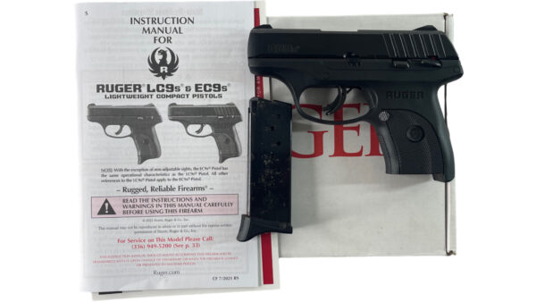 Ruger EC9s 9mm 3" 7rd Safety - OG Box