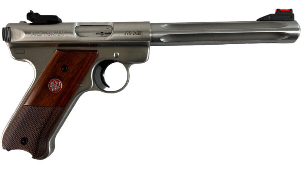 Ruger Mark III Hunter 22LR 6.75" Fluted 10rd Stainless ADJ Sight - OG Box - Image 3