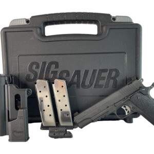 Sig Sauer 1911R Tacpac 45ACP 5" 8rd Trijicon Sights Laser Holster 2 Mags