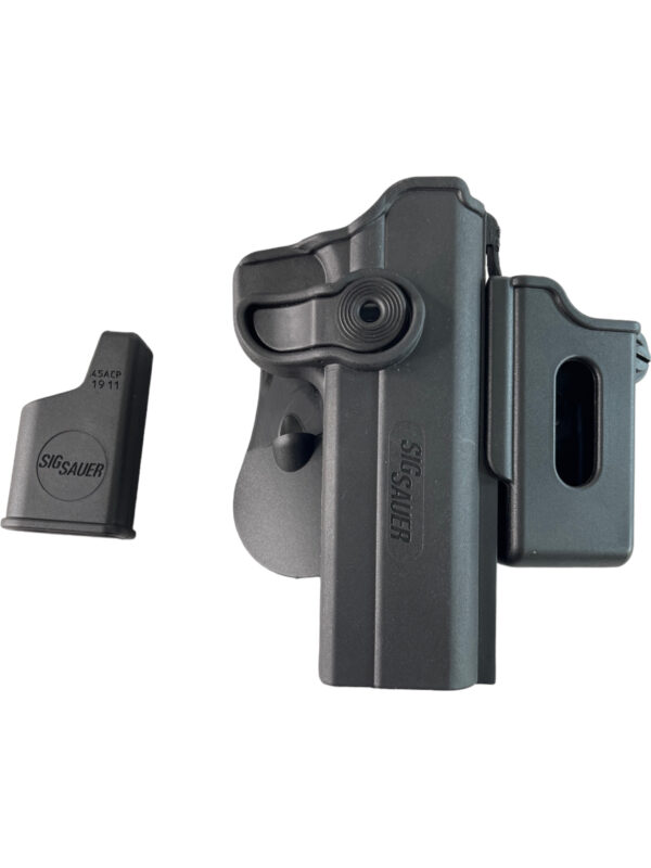 Sig Sauer 1911R Tacpac 45ACP 5" 8rd Trijicon Sights Laser Holster 2 Mags - Image 9