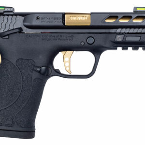 Smith & Wesson M&P 380 Shield 12719 Performance Center 380 EZ Polymer Thumb Safety 3.8" Barrel 2x8 Round Gold