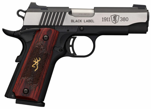 Browning 051915492 1911 Black Label Medallion Pro 380 3.63 inch 8 Round Single Stack Handgun