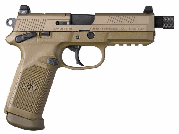 FN 66982 FNX45 Tactical .45 ACP Pistol, 5.3" Barrel, Flat Dark Earth
