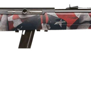 Savage 40222 Model 64 .22LR No AccuTrigger Synthetic Stock Red White Blue