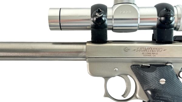 AMT Lightning 22LR 8.25" Bull Barrel 10rd Stainless Tasco 2x20 3 Mags - Image 5