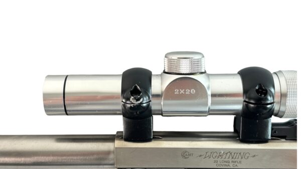 AMT Lightning 22LR 8.25" Bull Barrel 10rd Stainless Tasco 2x20 3 Mags - Image 6