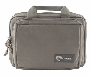 Drago Gear Double Pistol Case 12.5" x 9.5" x 4.5" Gray