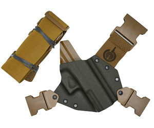 Gunfighters Inc Kenai Chest Holster 1911 Government Size with Rail Chest Holster Right Hand Kydex and Nylon