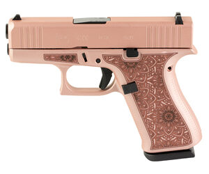 Glock 43X 9mm 10rd Rose Gold Paisley
