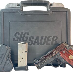 Sig Sauer P938 Engraved Rosewood 9mm 2.75" 6rd - OG Case Holster