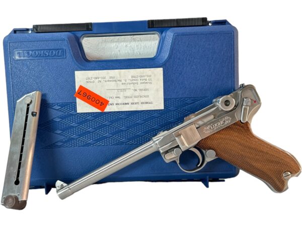 Stoeger American Eagle Naval Luger 9mm Stainless 6" 8rd w/ Case