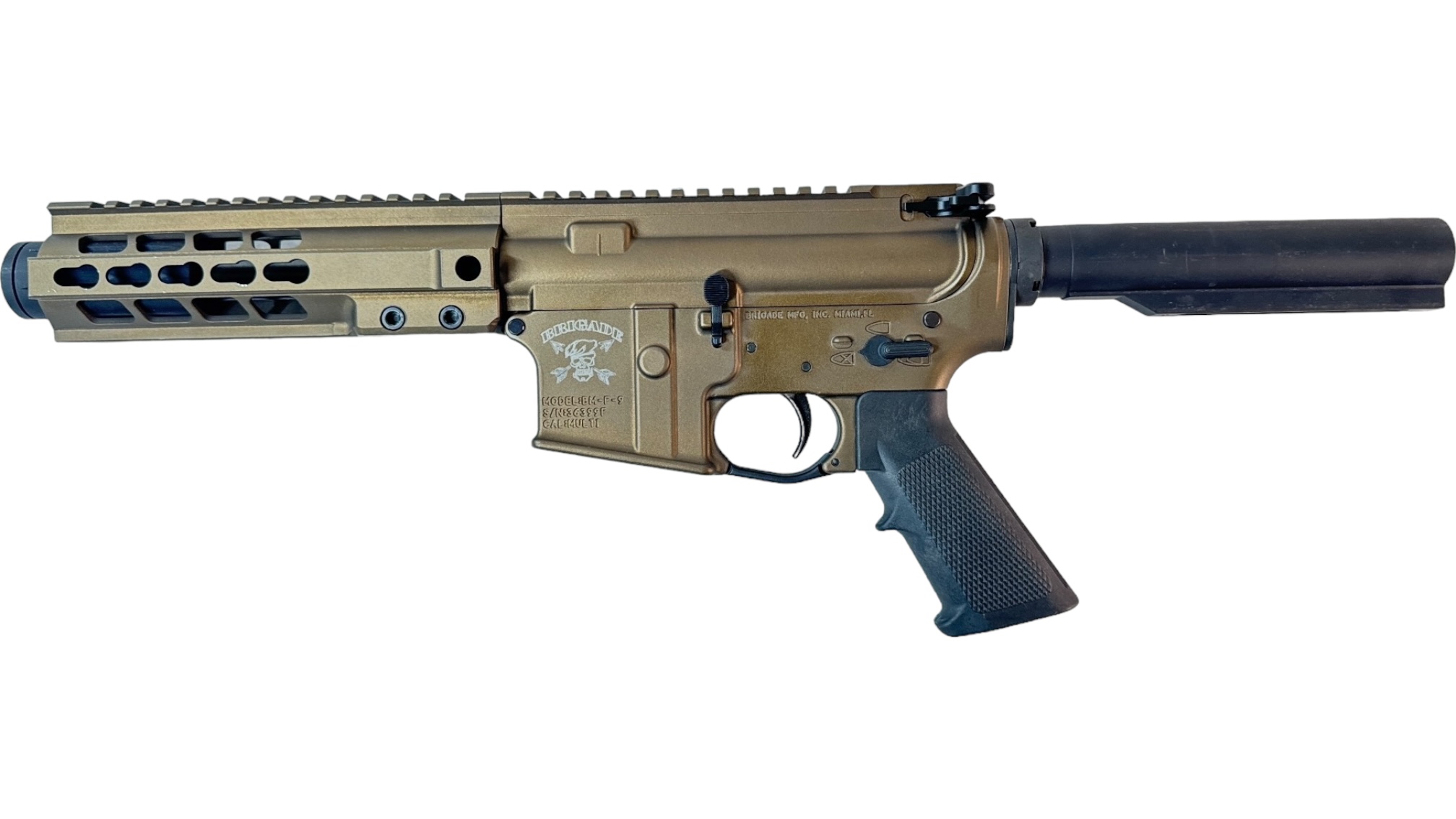 Brigade BM-F-9 AR Pistol 9mm 5.5" Glock Magwell Bronze-img-0