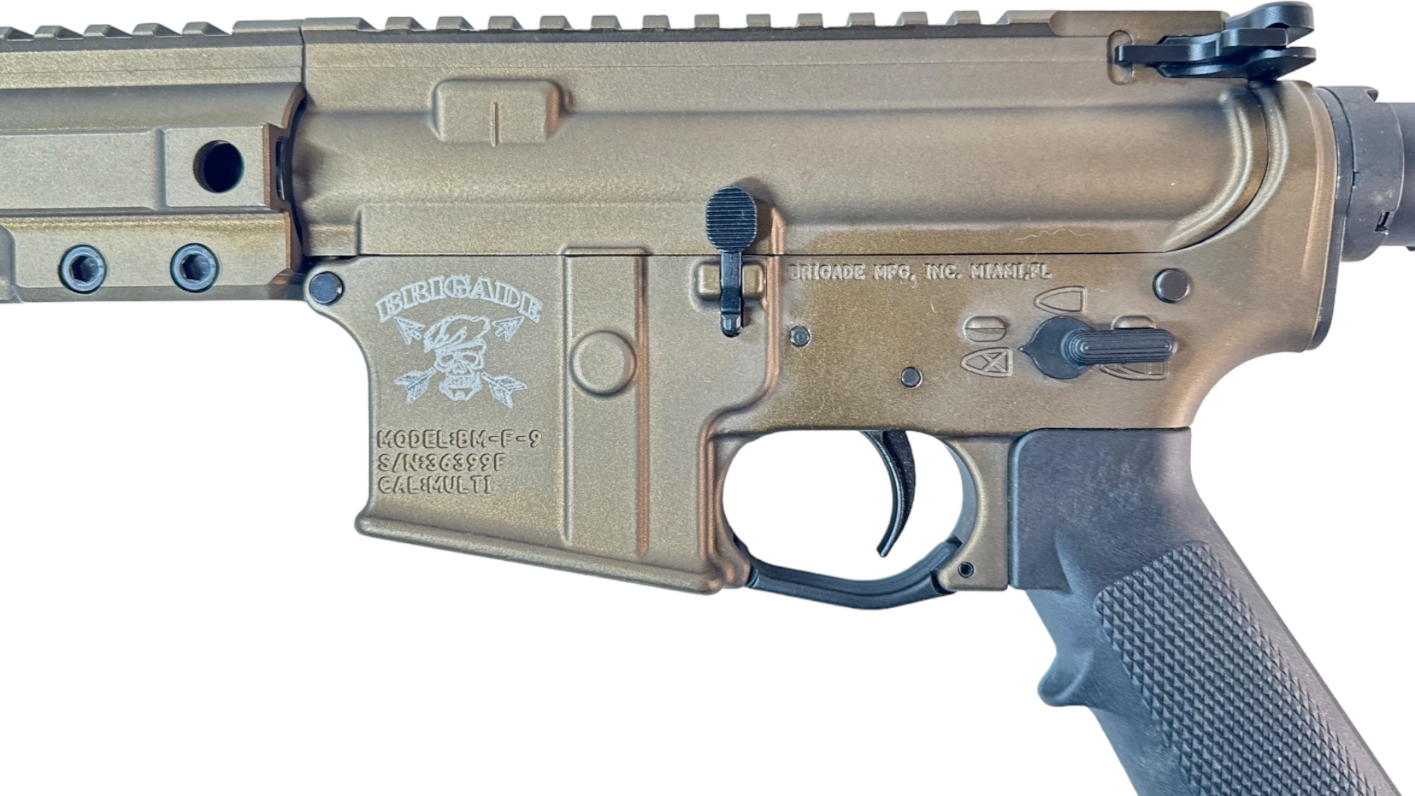 Brigade BM-F-9 AR Pistol 9mm 5.5" Glock Magwell Bronze-img-1