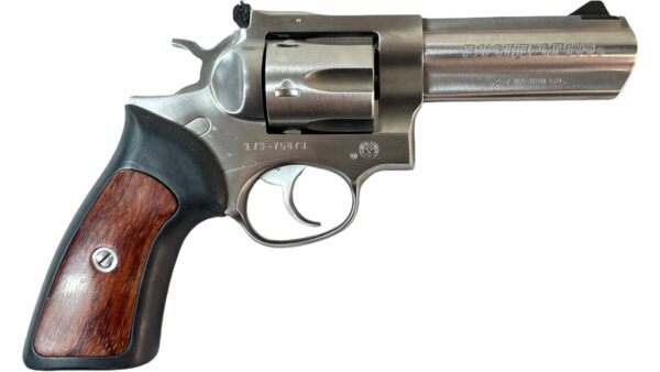 Ruger GP100 357 Mag 4" 6rd Stainless - Rubber/Wood