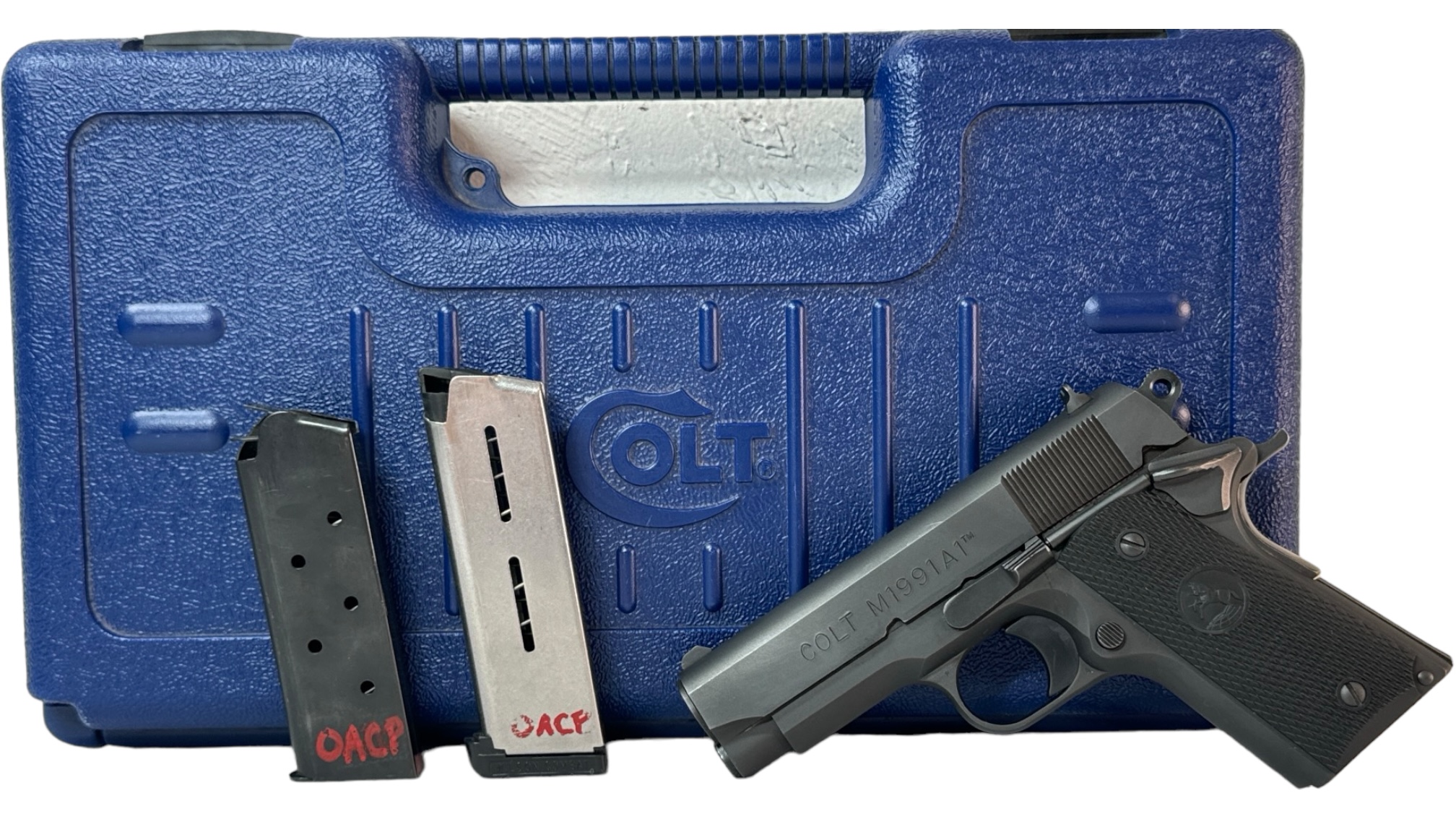 Colt M1991A1 Compact 1911 45ACP 3.5" 7rd Black - OG Case 2 Mags-img-0