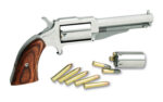 North American Arms 1860 22LR/WMR 3" Matte Silver Wood (NAA1860-3C)