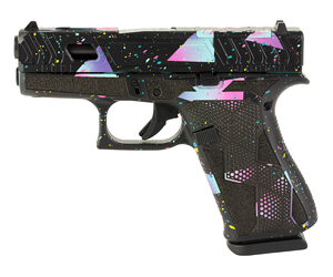 Glock 43X 9mm 3.41" 80's NITE Black/Cyan/Purple