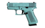 Glock 43X 9mm 3.41" Robins Egg Blue (Example: Smith & Wesson M&P2.0 9mm 4.25" Black)