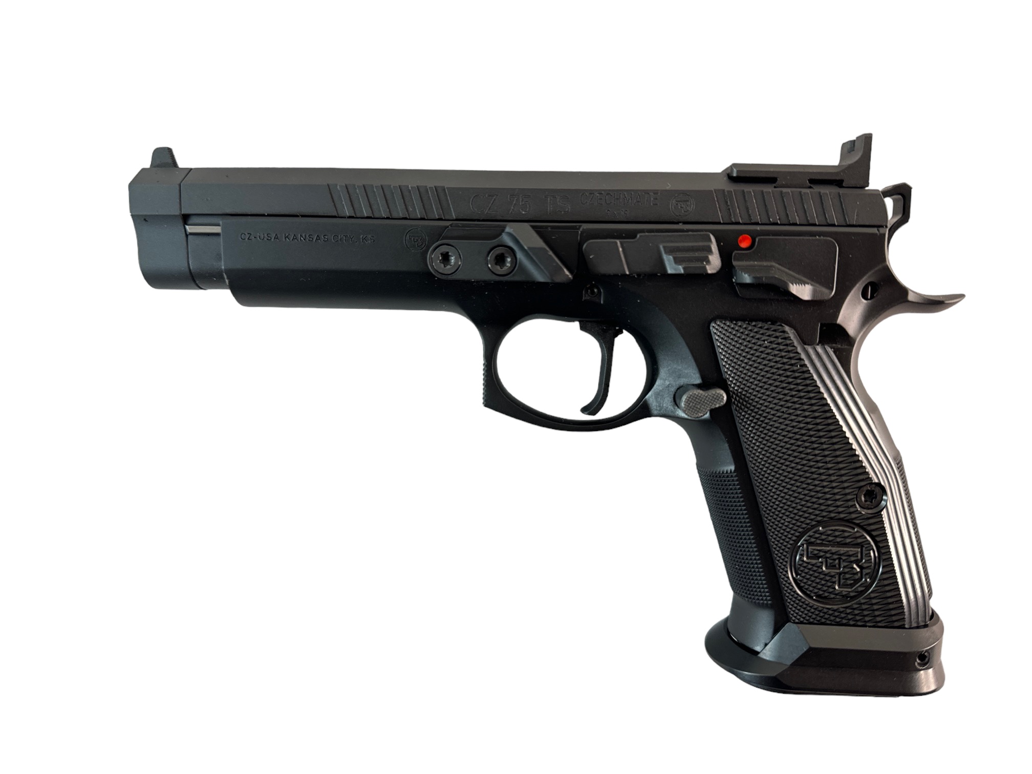 CZ 75 TS Czechmate 9mm 5" 20rd C-More Red SAO - OG Case 4 Mags-img-1
