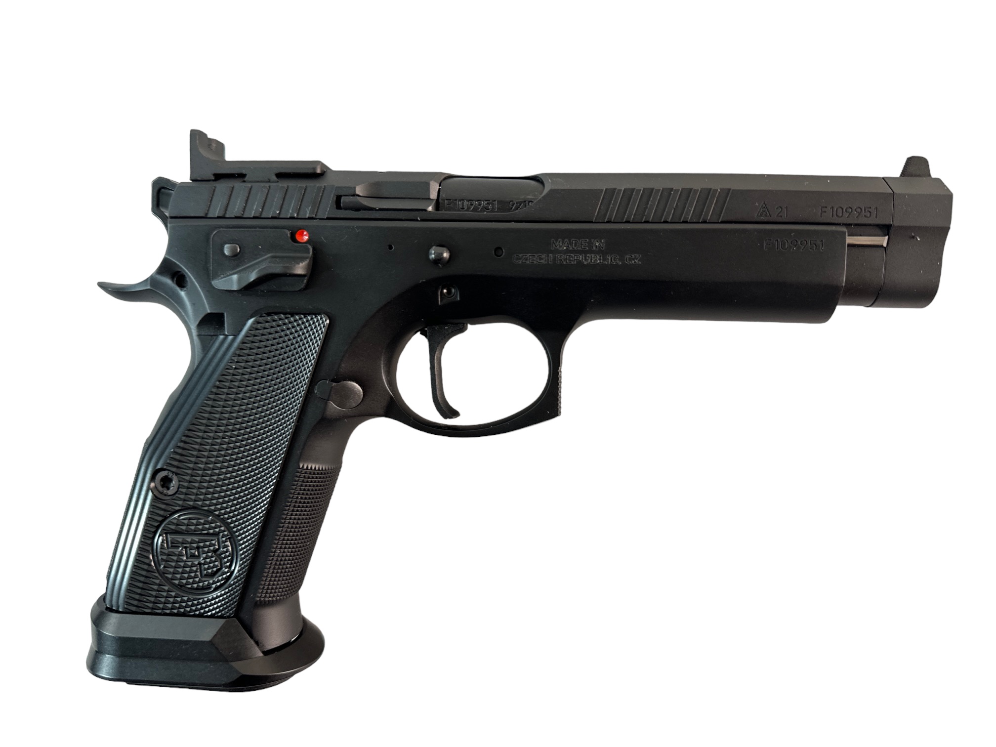 CZ 75 TS Czechmate 9mm 5" 20rd C-More Red SAO - OG Case 4 Mags-img-2