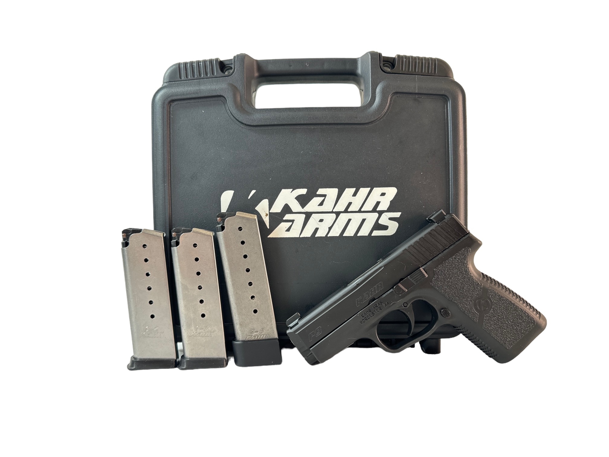 Kahr Arms P9 3.5" 7rd & 8rd Black Diamond Night Sights - OG Box 3 Mags-img-0