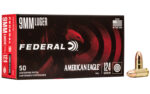 Federal American Eagle 9MM 124 Grain FMJ 1000rd Case