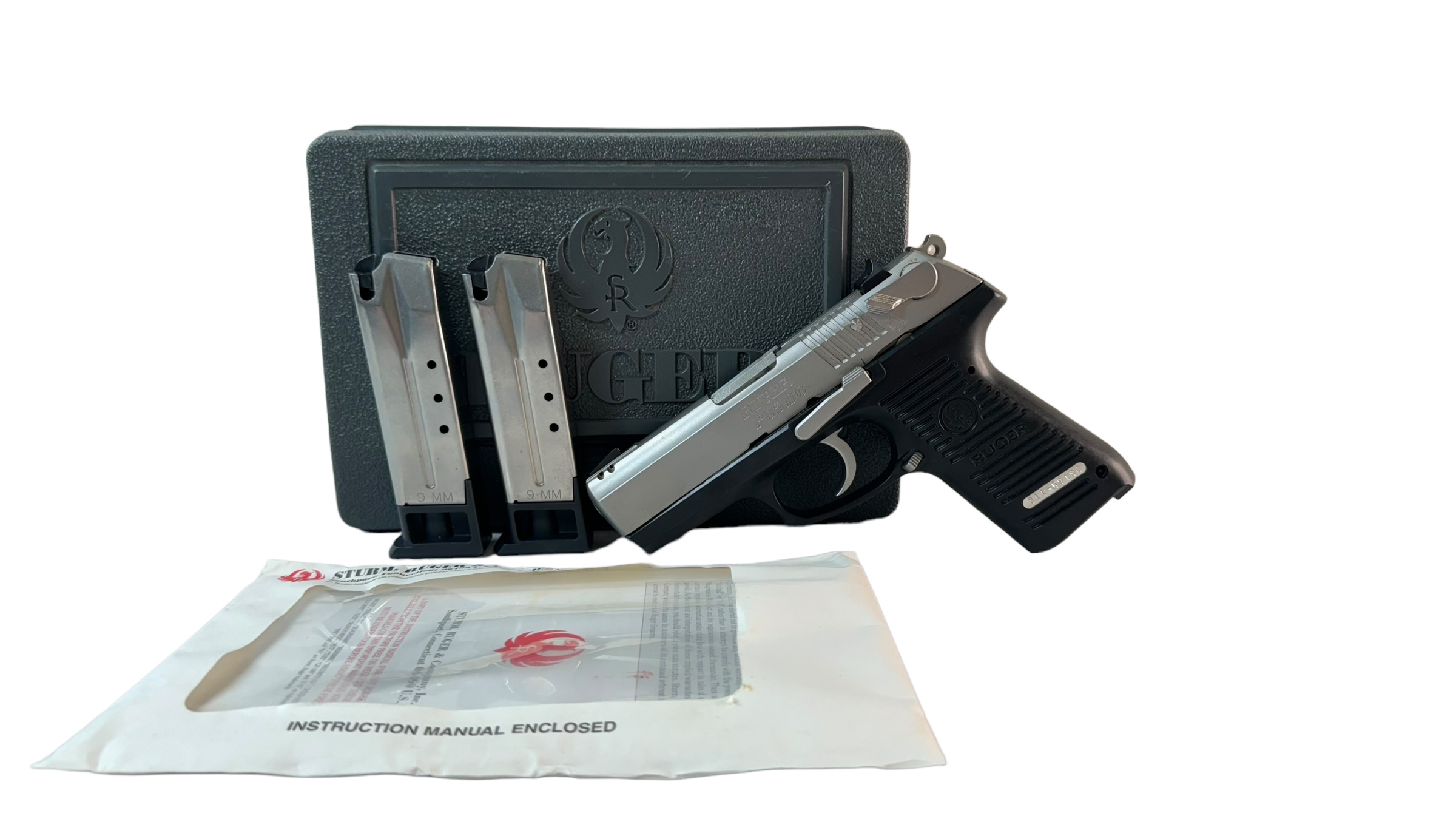 Ruger P95DC 9mm 3.75" 10rd Stainless - OG Box 2 Mags-img-0