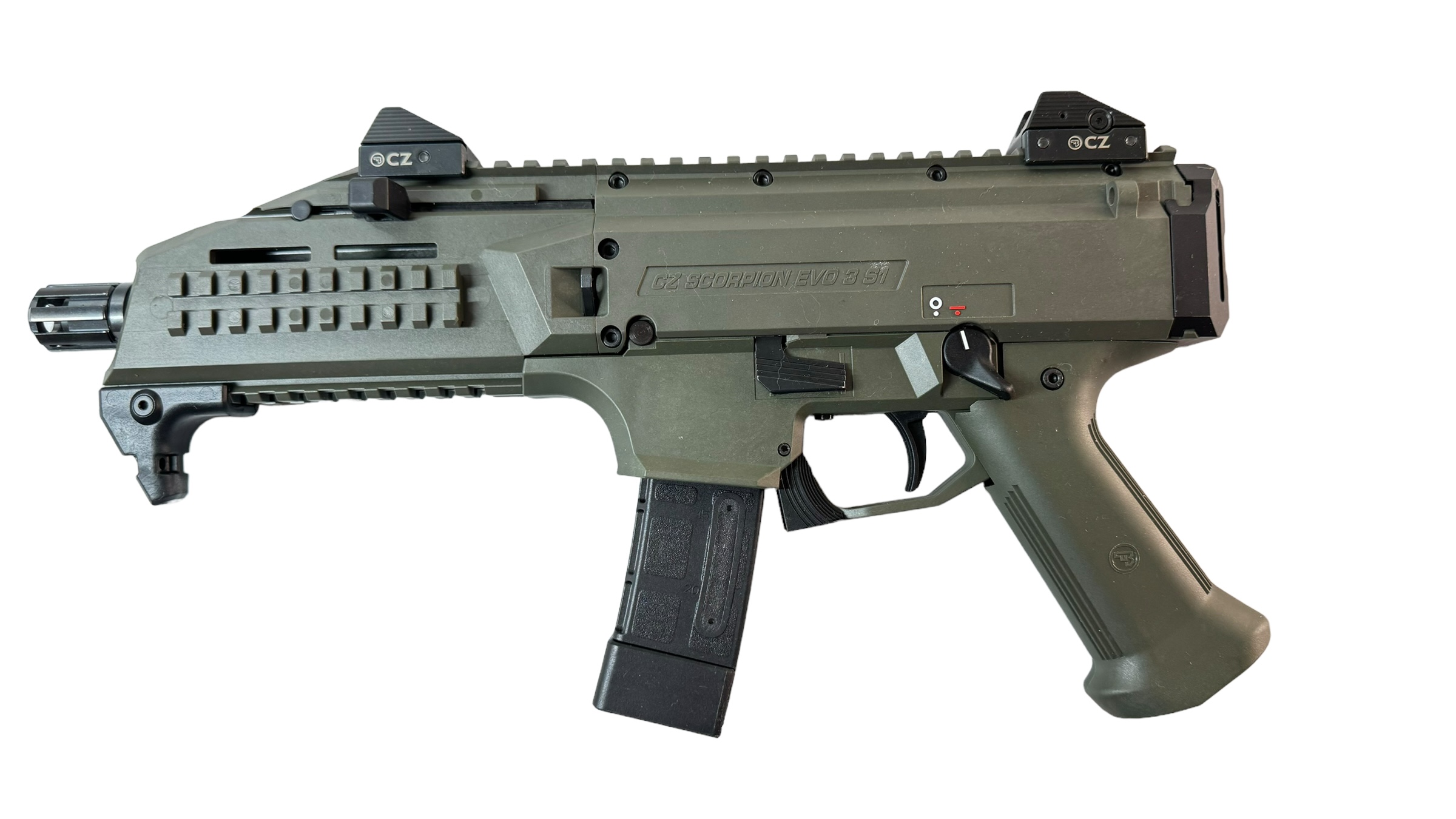 CZ Scorpion EVO 3 S1 Pistol 9mm 7.75" 20rd OD Green-img-0