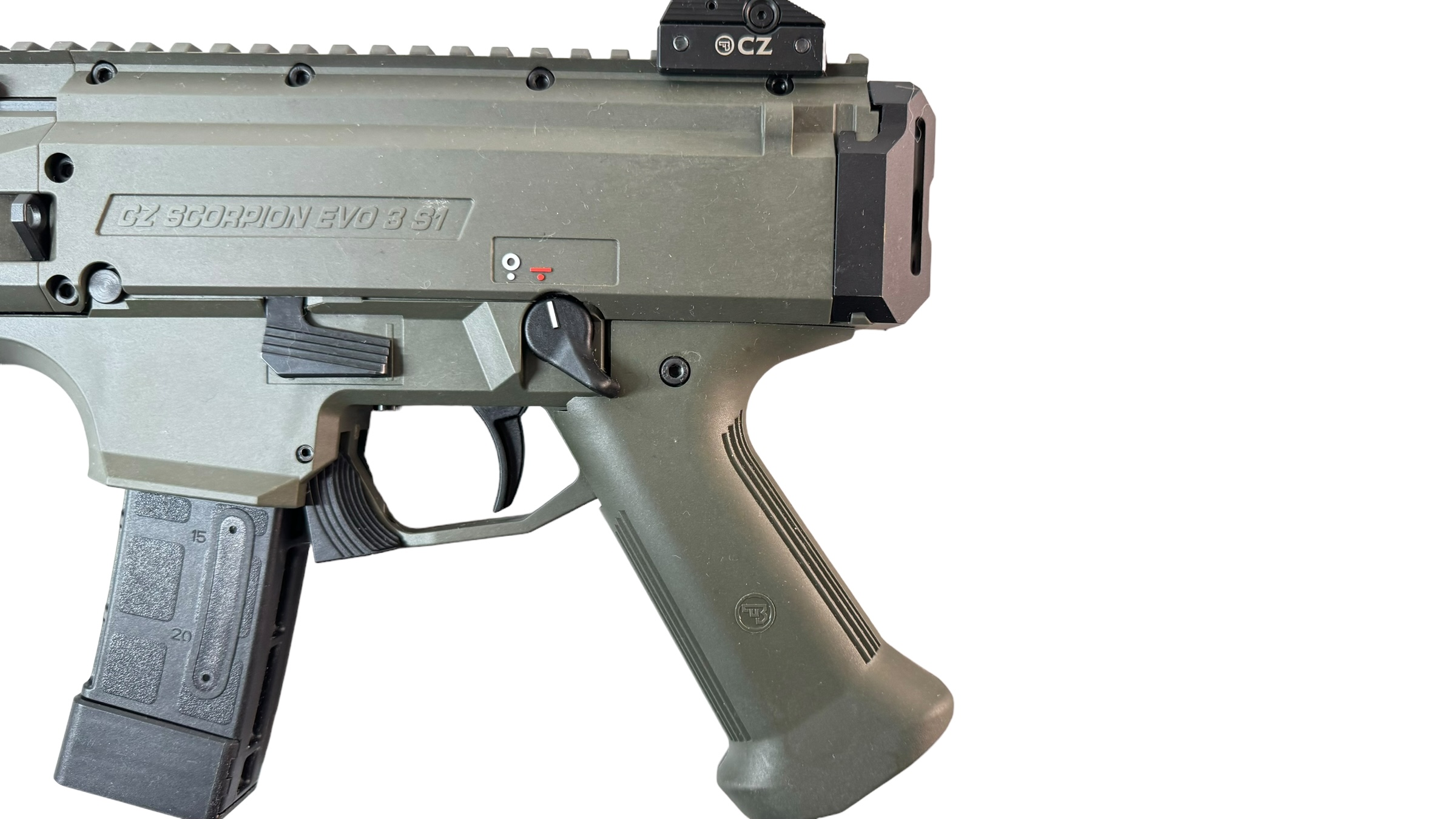 CZ Scorpion EVO 3 S1 Pistol 9mm 7.75" 20rd OD Green-img-1