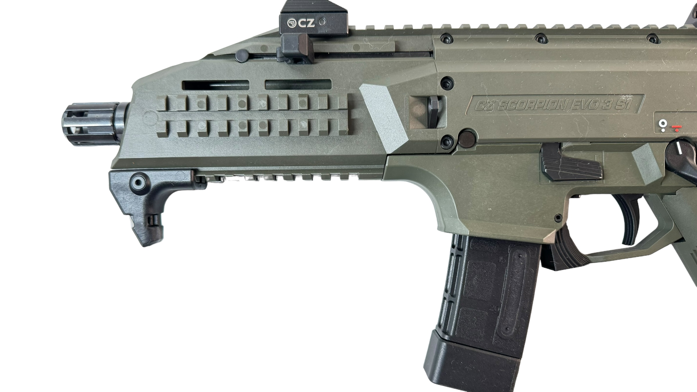CZ Scorpion EVO 3 S1 Pistol 9mm 7.75" 20rd OD Green-img-2