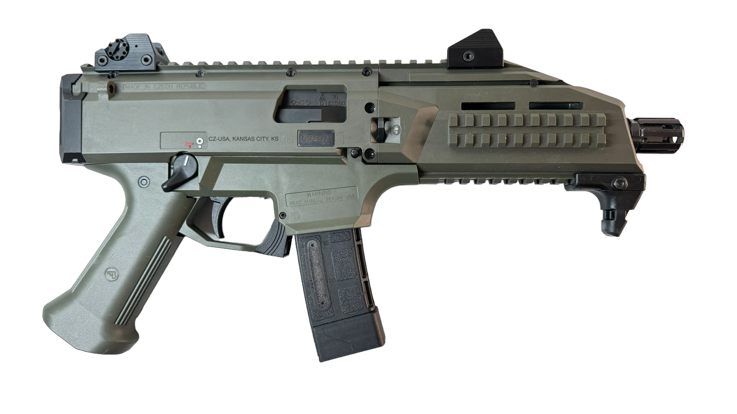 CZ Scorpion EVO 3 S1 Pistol 9mm 7.75" 20rd OD Green-img-3