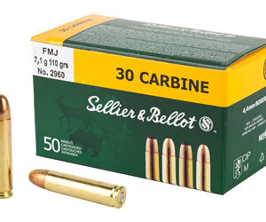 Sellier & Bellot 30 Carbine 110 Grain FMJ 1000rd Case