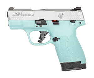 Smith & Wesson Shield Plus 9mm 3.1" 13rd Silver Robins Egg Blue.