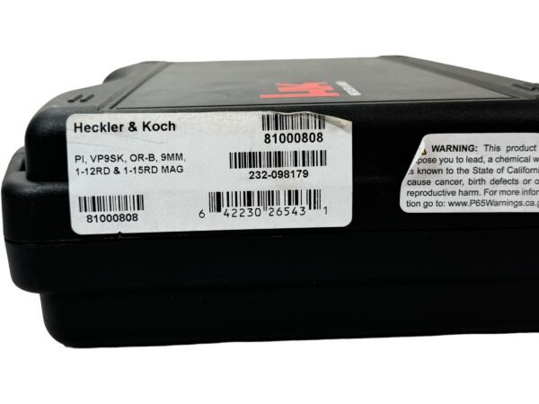 Heckler & Koch HK VP9SK Optic Ready OR B 9mm 3.39" 12rd 15rd - Box w/ Plate - Image 11
