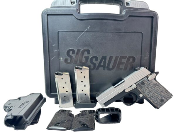 Sig Sauer P938 9mm 3" Two-Tone 6rd 7rd - OG Case G10 & OG Grip