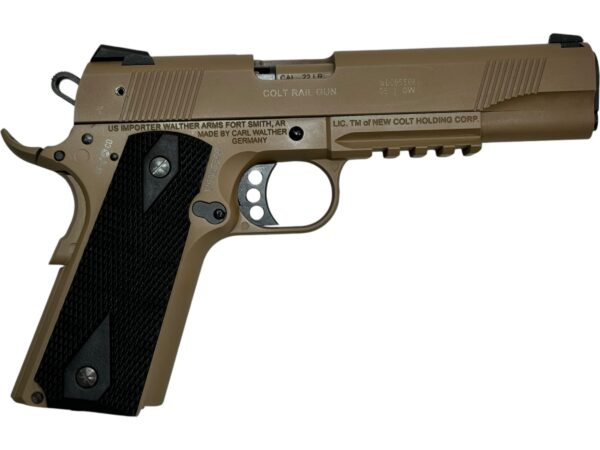 Walther Colt 1911 Rail Gun 22LR 5" 10rd FDE - 4x Mags - Image 3