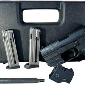 Walther P22 22Lr 3.42" 10rd Laser 2x Mags Threaded Compensator